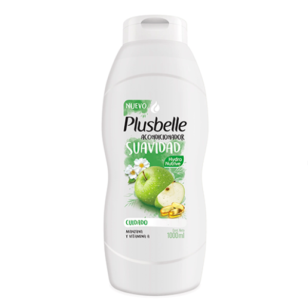 Plusbelle Acondicionador Suavidad Cuidado Manzana y Vitamina A 1L