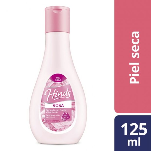 Hinds Crema Corporal Rosa Formula Con Doble Vitamina A Para Piel Seca 125ml