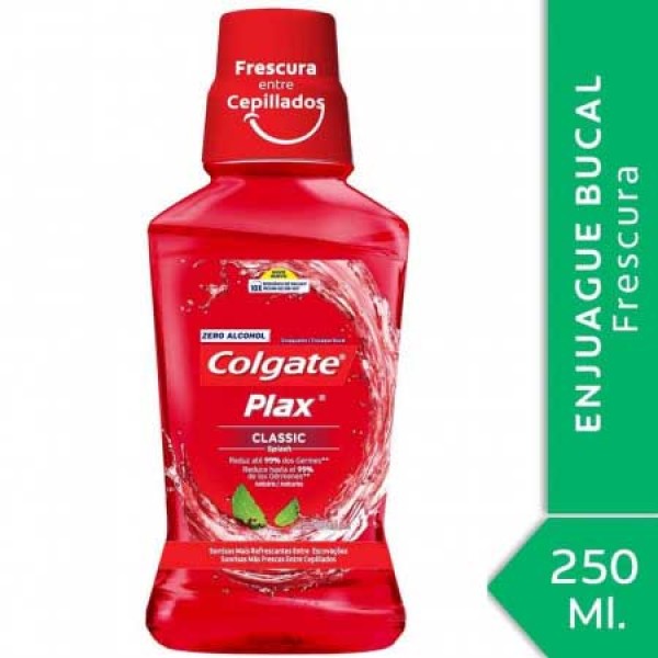 Colgate Enjuague Bucal Plax Zero Alcohol Classic Splash 250ml