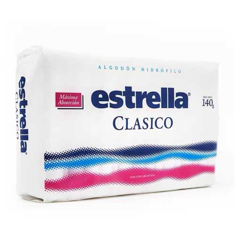 Estrella Clasico Algodon Hidrofilo 140gr Estrella Clasico Algodon Hidrofilo 140gr