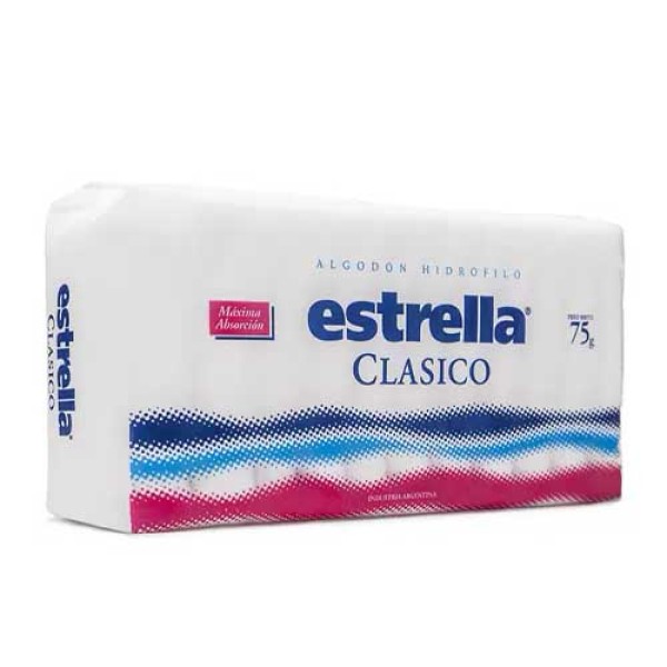 Estrella Clasico Algodon Hidrofilo 75gr