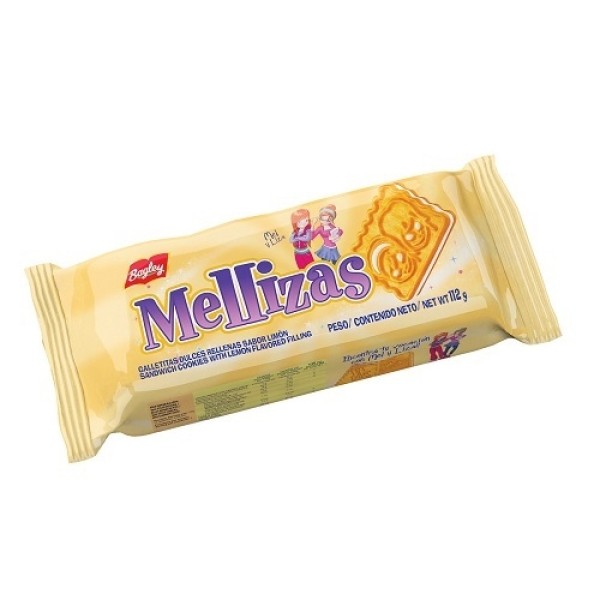 Mellizas Galletitas Dulces Rellenas Sabor Limon 108gr