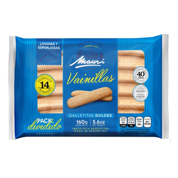 Mauri Galletas Vainillas Pack x2 160gr
