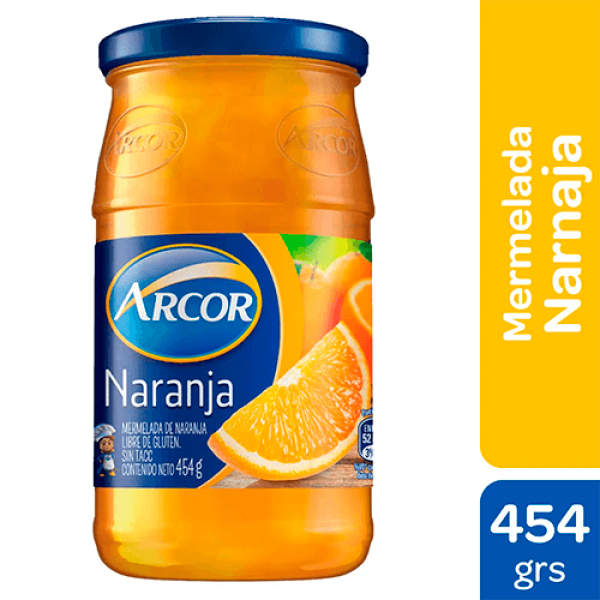 Arcor Mermelada Naranja Frasco 454gr