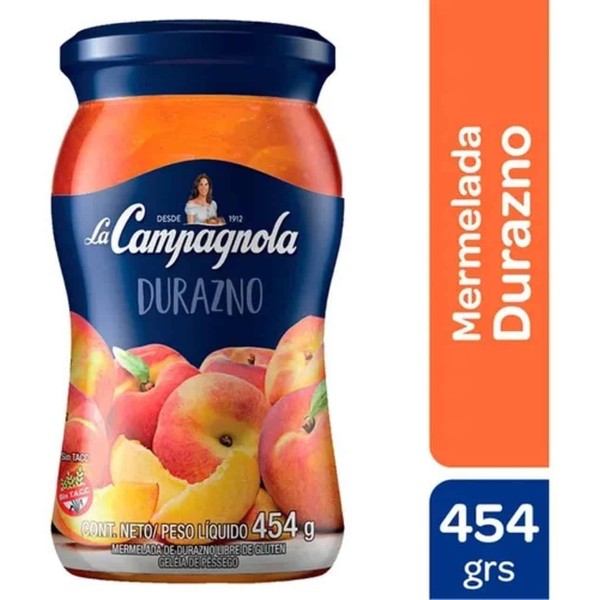 La Campagnola Mermelada De Durazno Frasco 454gr