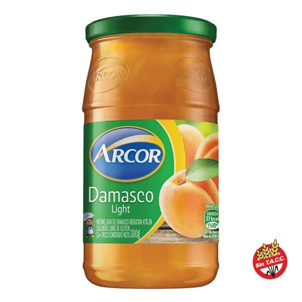 Arcor Mermelada Light Damasco Frasco 390gr