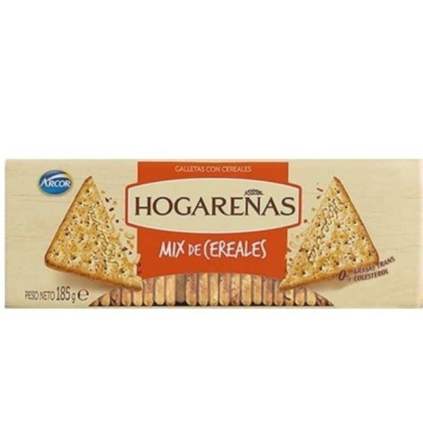 Hogareñas Galletitas Crackers Mix De Cereales 185gr