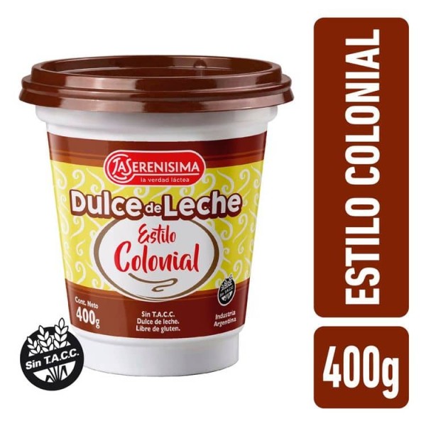 La Serenisima Dulce De Leche Estilo Colonial Fuente De Calcio 400gr