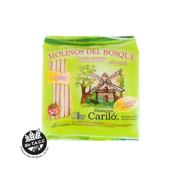Molinos Del Bosque Tostadas De Arroz Light Sabor Vainilla 150gr