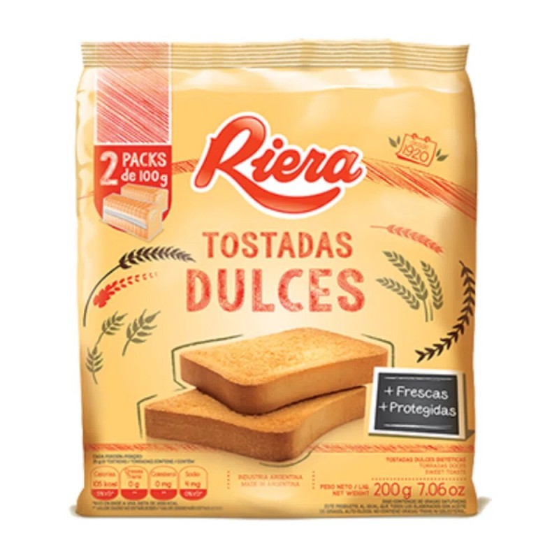 Riera Tostadas Dulces 200gr Riera Tostadas Dulces 200gr