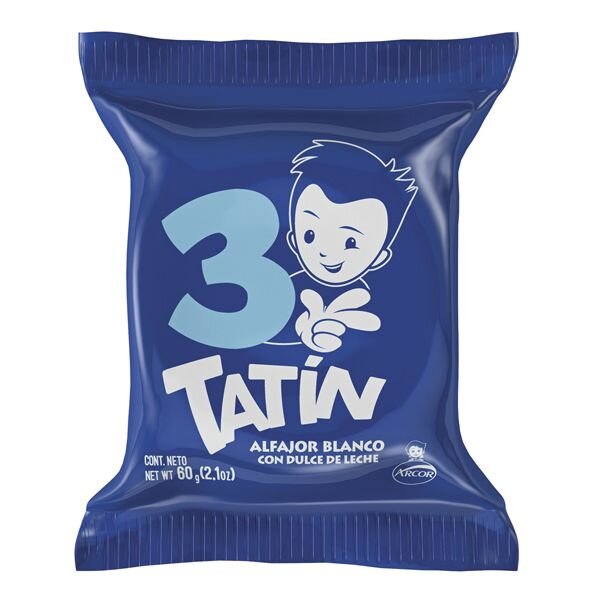 Tatin Alfajor Blanco Con Dulce De Leche 60gr