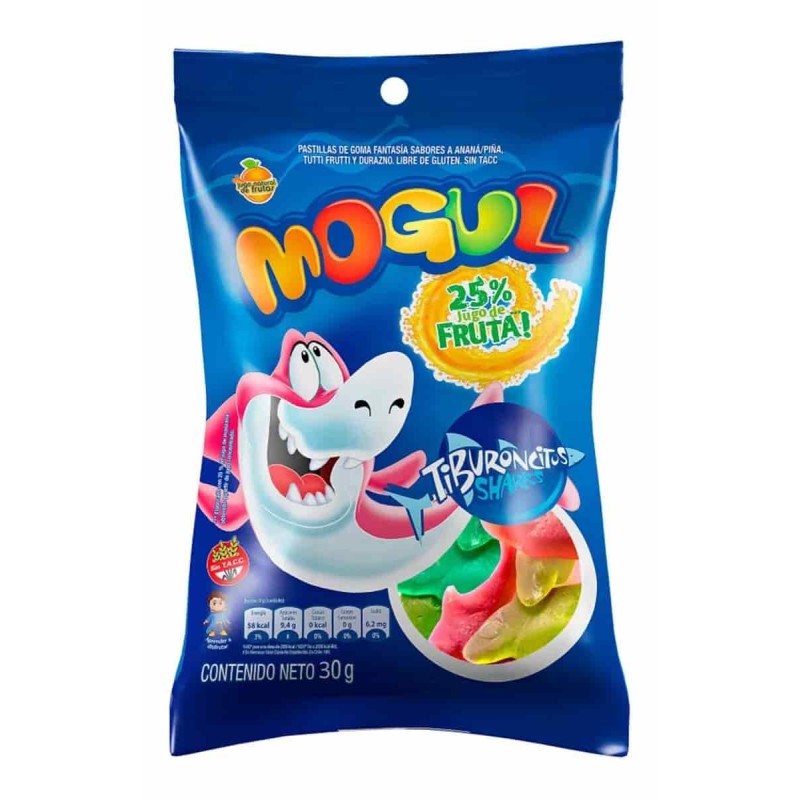 Mogul Gomitas Frutales Tiburoncitos 30gr Mogul Gomitas Frutales Tiburoncitos 30gr