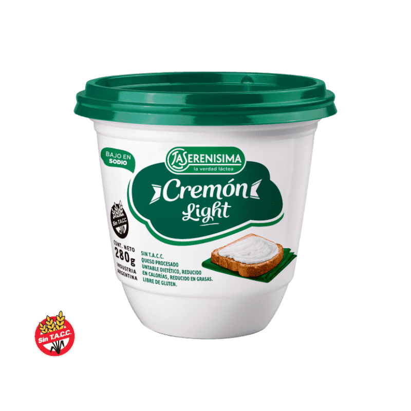 La Serenisima Queso Untable Cremon Light 280gr La Serenisima Queso Untable Cremon Light 280gr