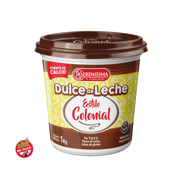 La Serenisima Dulce De Leche Estilo Colonial Fuente De Calcio 1kg