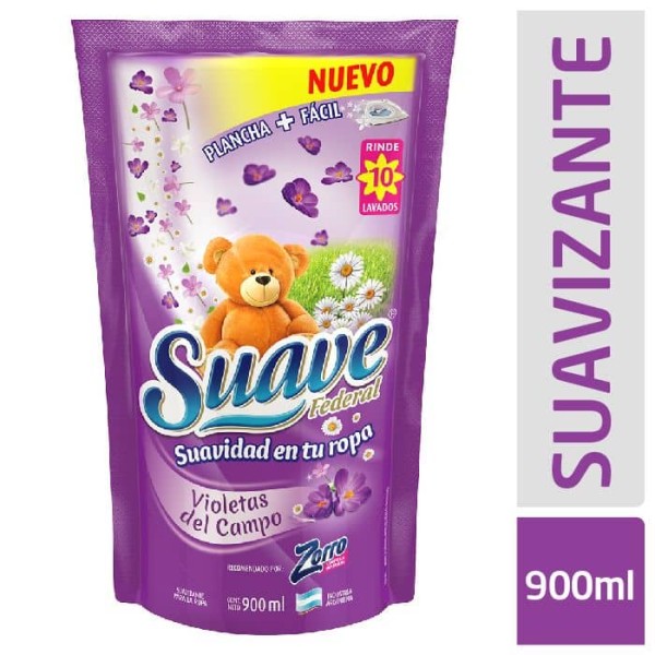 Suave Suavizante Para Ropa Violetas De Campo Doypack 900ml