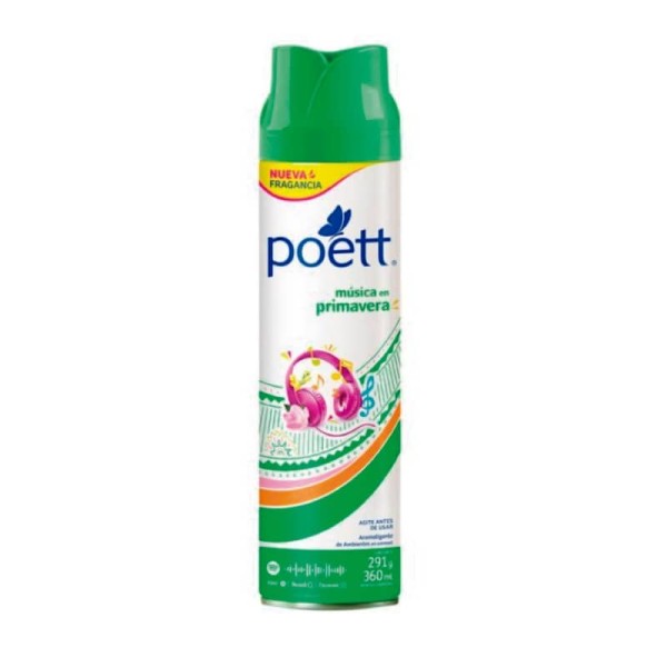 Poett Aromatizante De Ambientes En Aerosol Música En Primavera 360ml