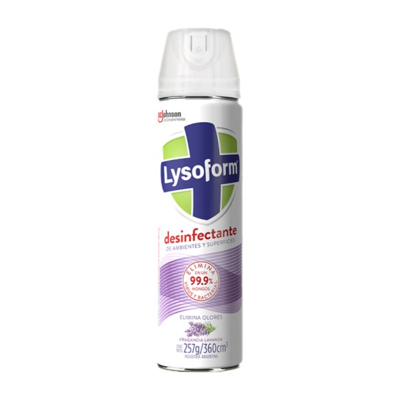 Lysoform Aerosol Desinfectante De Ambientes Y Superficies Lavanda 360ml