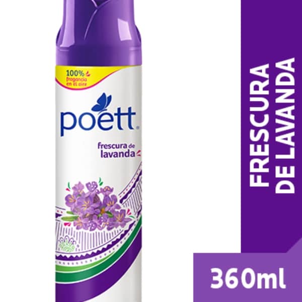 Poett Aromatizante De Ambientes En Aerosol Frescura De Lavanda 360ml