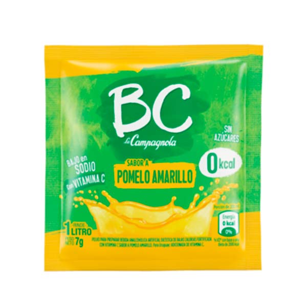Bc La Campagnola Jugo En Polvo Sin Azucares Sabor Pomelo Amarillo 7gr