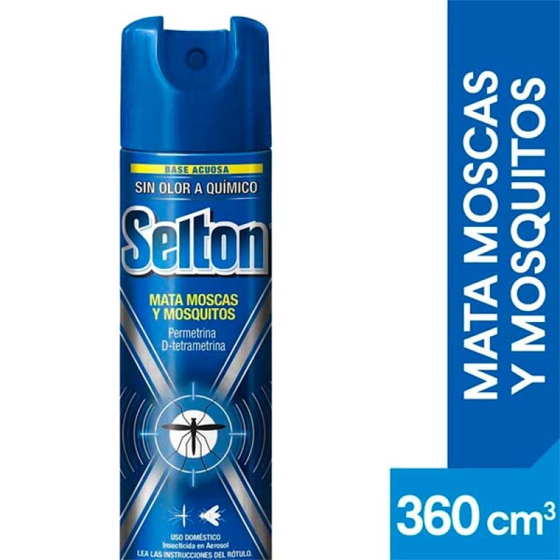 Selton Insecticida En Aerosol Mata Moscas Y Mosquitos Base Acuosa 360Cm Selton Insecticida En Aerosol Mata Moscas Y Mosquitos Base Acuosa 360Cm