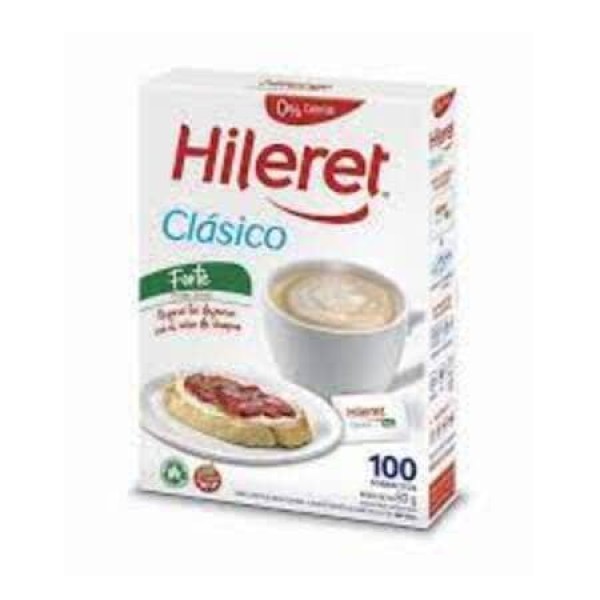 Hileret Endulzante De Mesa Clasico Forte 100 Sobrecitos 80gr