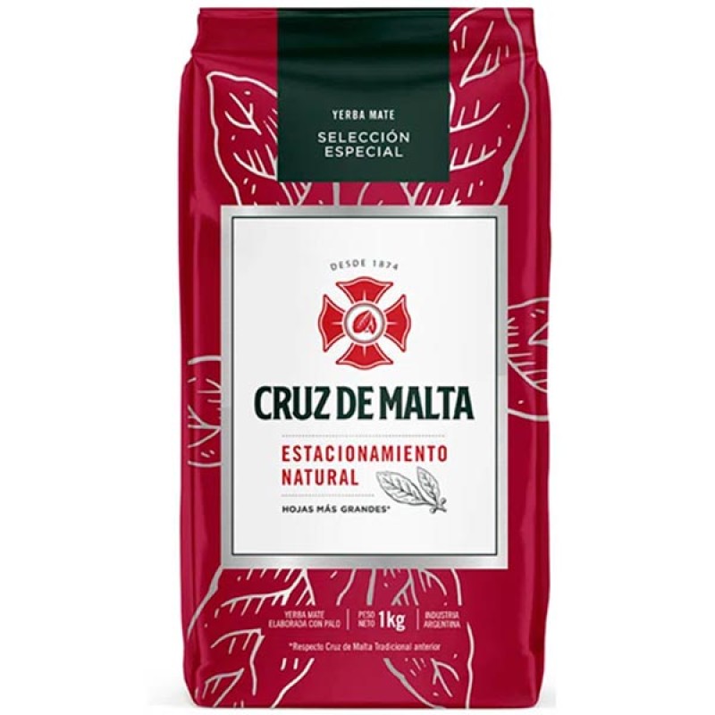 Cruz De Malta Yerba Mate Con Palo Selección Especial Estacionamiento Natural 1kg Cruz De Malta Yerba Mate Con Palo Selección Especial Estacionamiento Natural 1kg