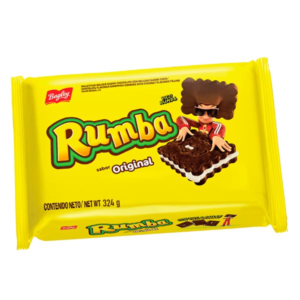 Rumba Galletitas Dulces Sabor Chocolate x3 unidades 324gr