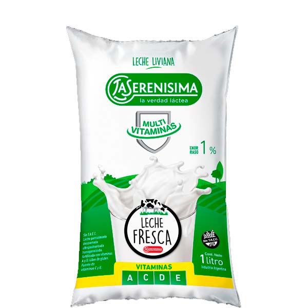 La Serenisima Leche Descremada Liviana Sachet 1L