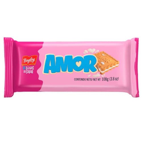 Amor Galletitas Dulces Rellenas Sabor Almendra 108gr