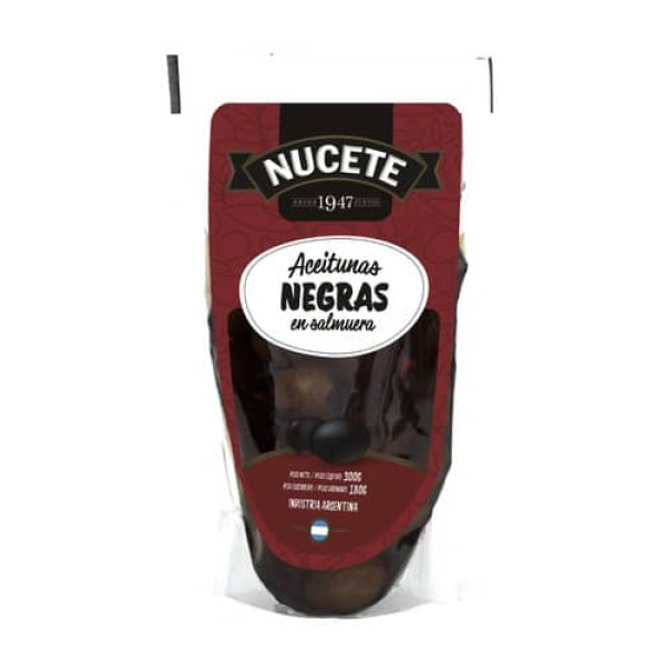 Nucete Aceitunas Negras En Salmuera Doypack 300gr
