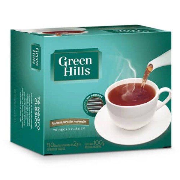 Green Hills Te Negro Clasico 50 Saquitos 100gr