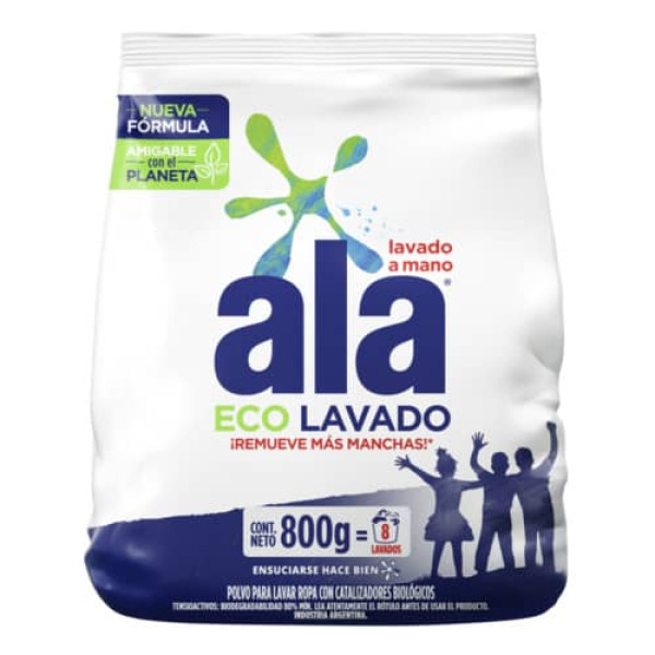 Ala Jabon En Polvo Eco Lavado Lavado a Mano 800gr