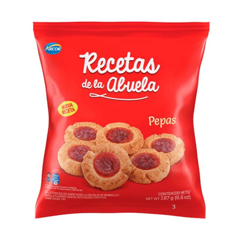 Recetas De La Abuela Galletas Pepas Con Dulce De Membrillo 183gr Recetas De La Abuela Galletas Pepas Con Dulce De Membrillo 183gr