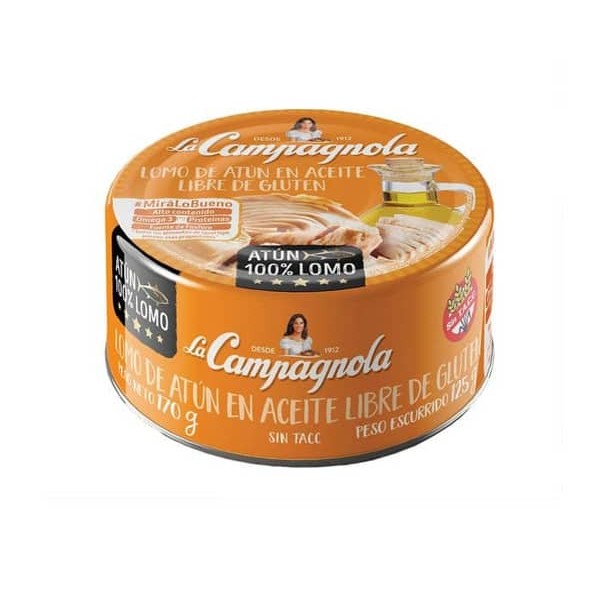 La Campagnola Lomo De Atun En Aceite Libre De Gluten 170gr