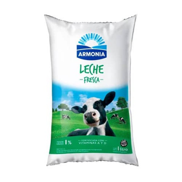 Armonia Leche 1% Descremada Sachet 1L
