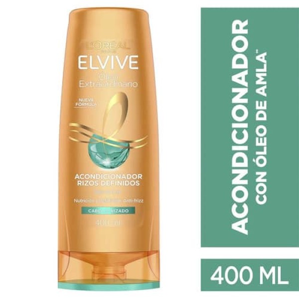 Elvive Acondicionador Oleo Extraordinario Rizos Definidos Cabello Rizado 400ml