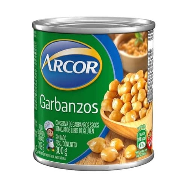 Arcor Garbanzos Secos Remojados Libre De Gluten 300gr