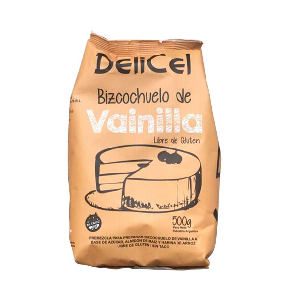 Delicel Premezcla Para Preparar Bizcochuelo de Vainilla 500gr