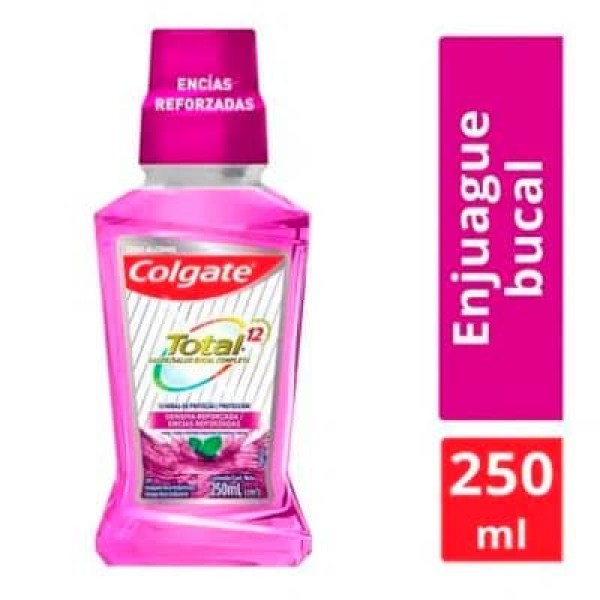 Colgate Total12 Enjuague Bucal Antibacterial Encias Reforzadas 250ml