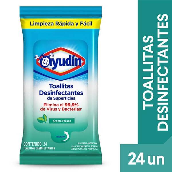 Ayudin Toallitas Desinfectante De Superficies Aroma Fresco 24 Unidades