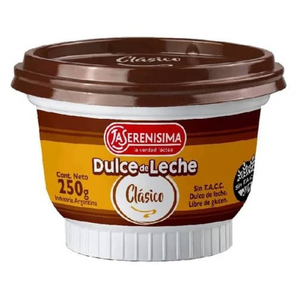 La Serenisima Dulce De Leche Clasico Fuente De Calcio 250gr