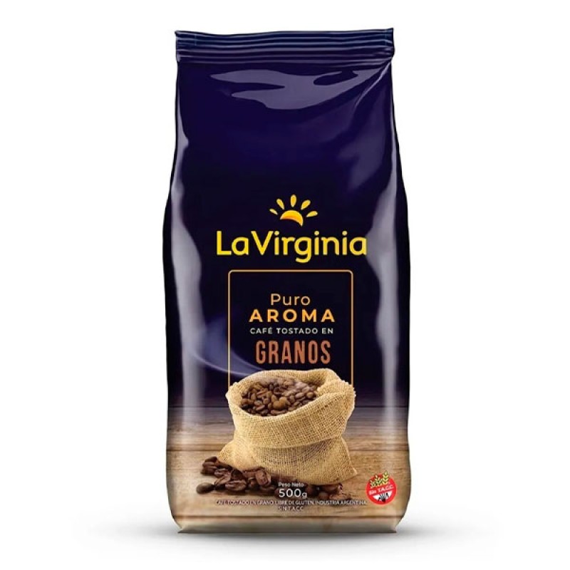 La Virginia Puro Aroma Cafe Tostado En Granos 500gr La Virginia Puro Aroma Cafe Tostado En Granos 500gr