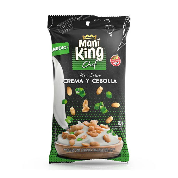 Mani King Chef Mani Sabor Crema Y Cebolla 80gr