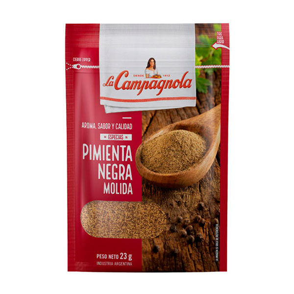 La Campagnola Pimienta Negra Molida 23gr