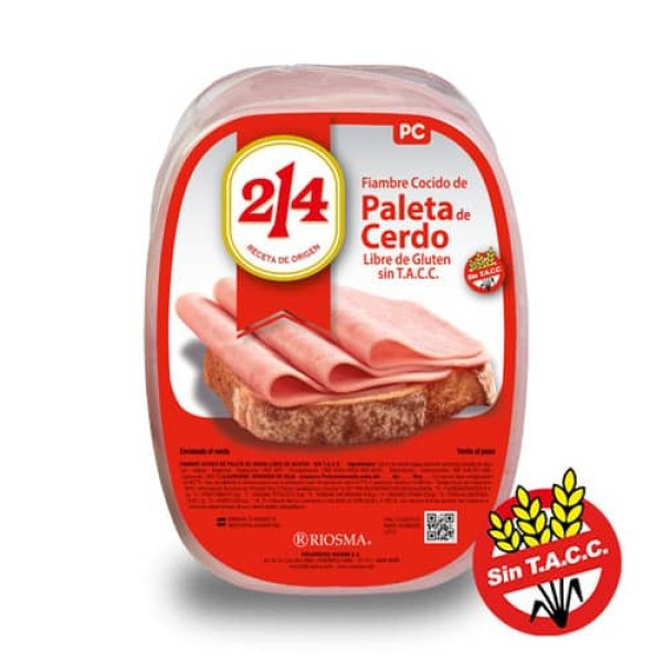 214 Fiambre Cocido De Paleta De Cerdo x 100gr