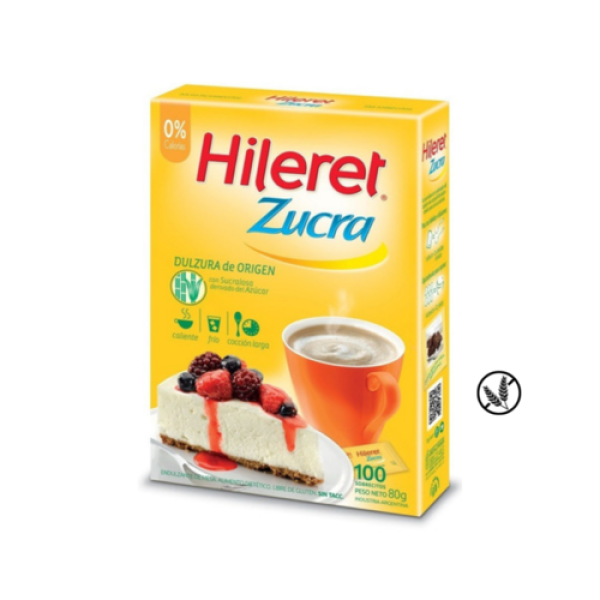 Hileret Zucra Endulzante De Mesa 100 Sobrecitos 80gr
