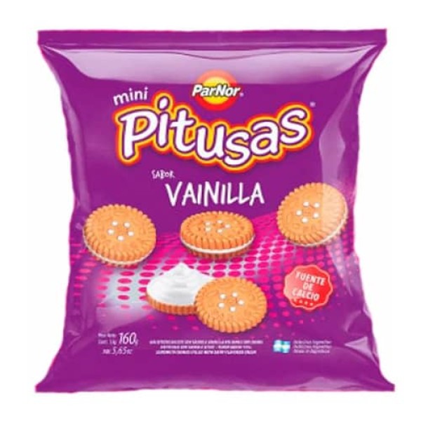 Mini Pitusas Galletitas Sabor Vainilla 160gr