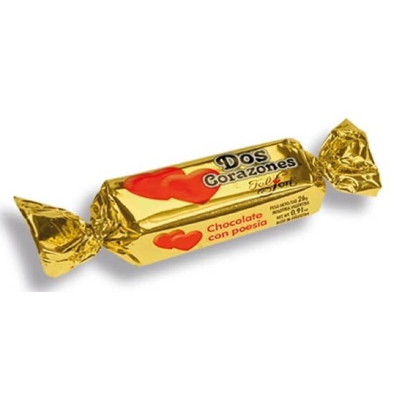 FelFort Dos Corazones Chocolate Con Poesia 26gr