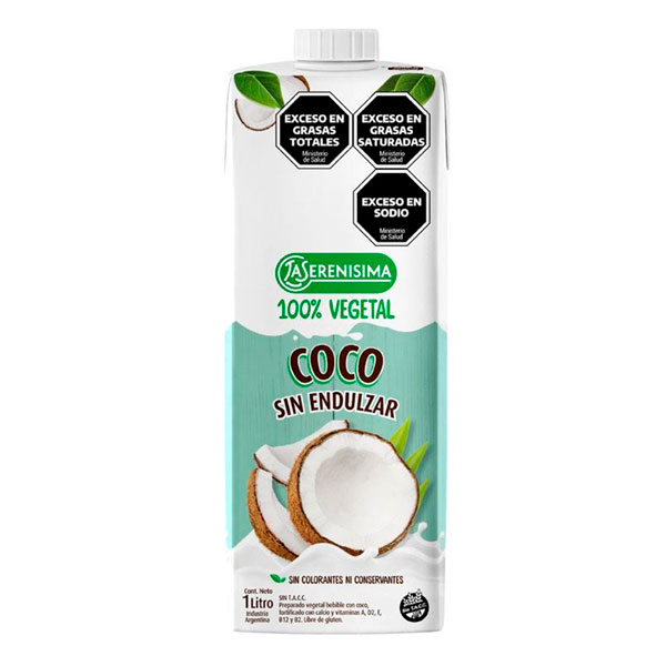 La Serenisima Alimento Vegetal Bebible De Coco Sin Endulzar 1L