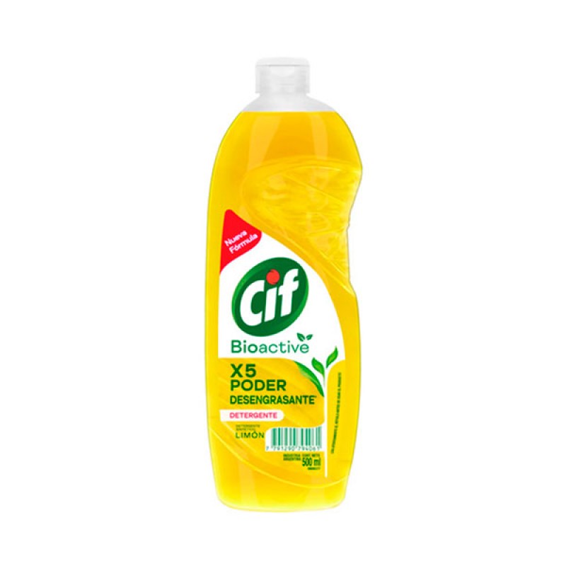 Cif Bioactive Detergente Desengrasante Limon 500ml Cif Bioactive Detergente Desengrasante Limon 500ml